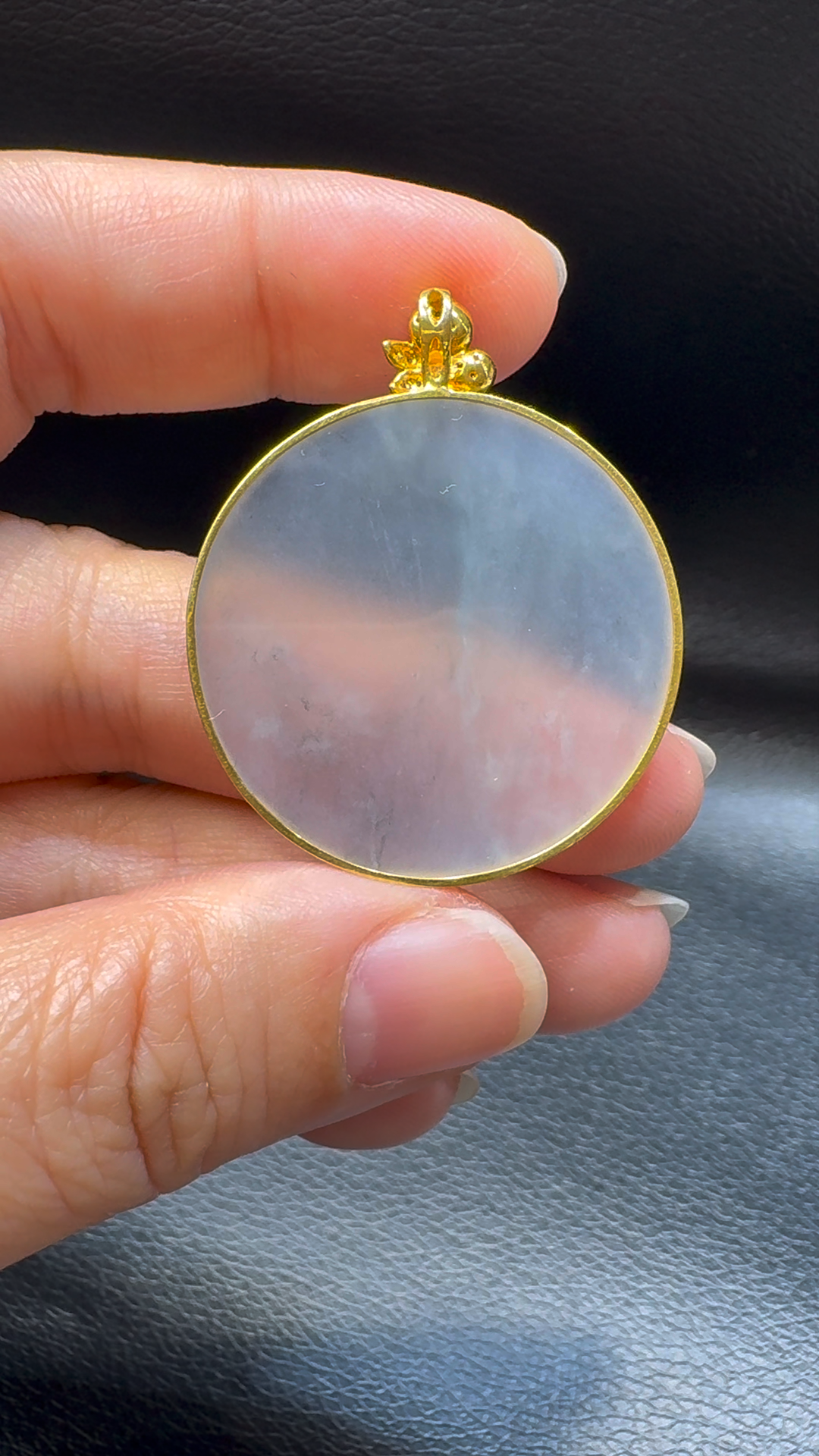 18K翡翠A貨玉器無事牌翡翠吊墜 整個 40-32-3.2mm 6 18K翡翠A貨玉器無事牌翡翠吊墜 整個 40-32-3.2mm - Image 6