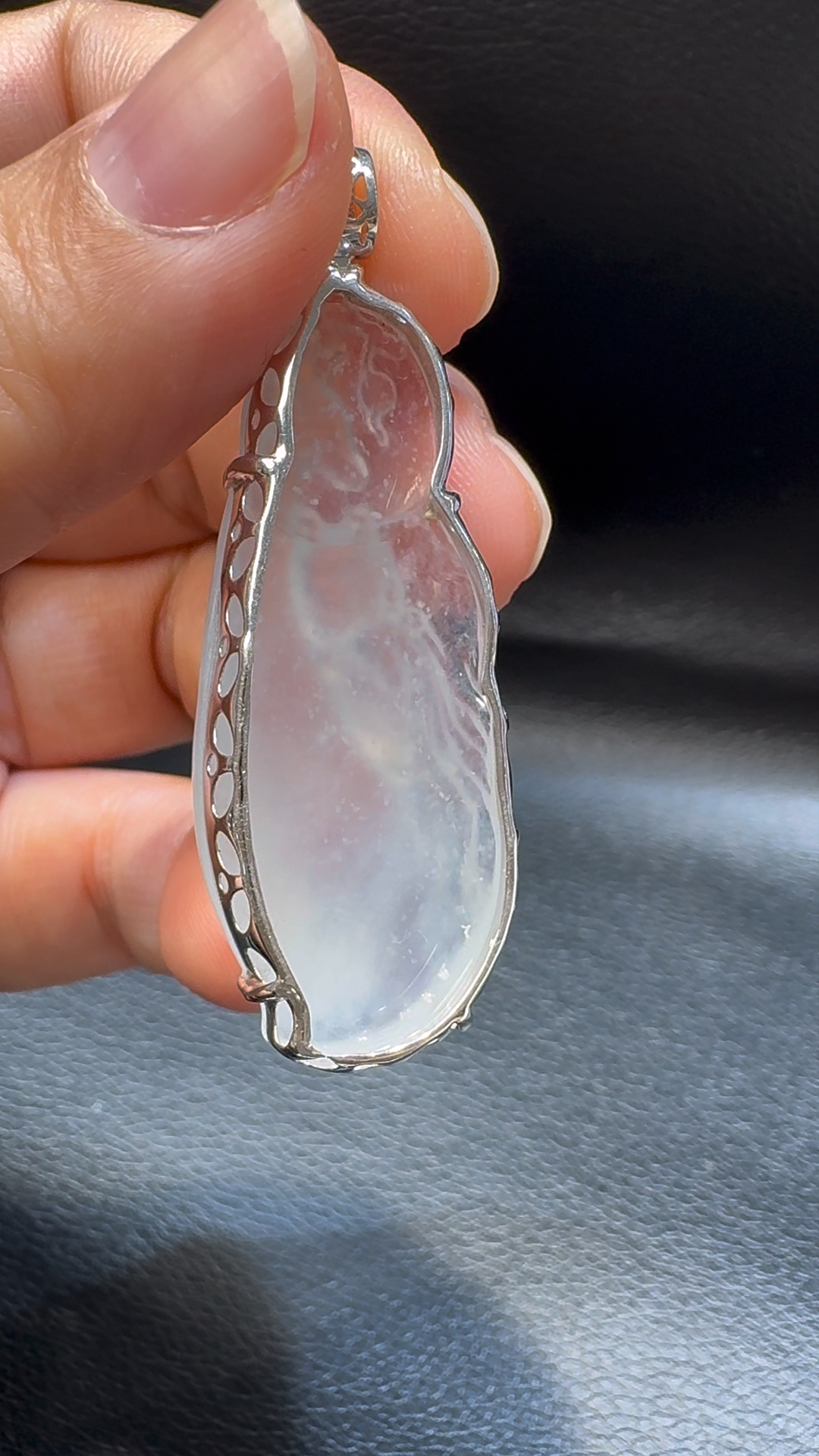 18K翡翠A貨玉器觀音翡翠吊墜 整個52-18-9.4mm 6 18K翡翠A貨玉器觀音翡翠吊墜 整個52-18-9.4mm - Image 6