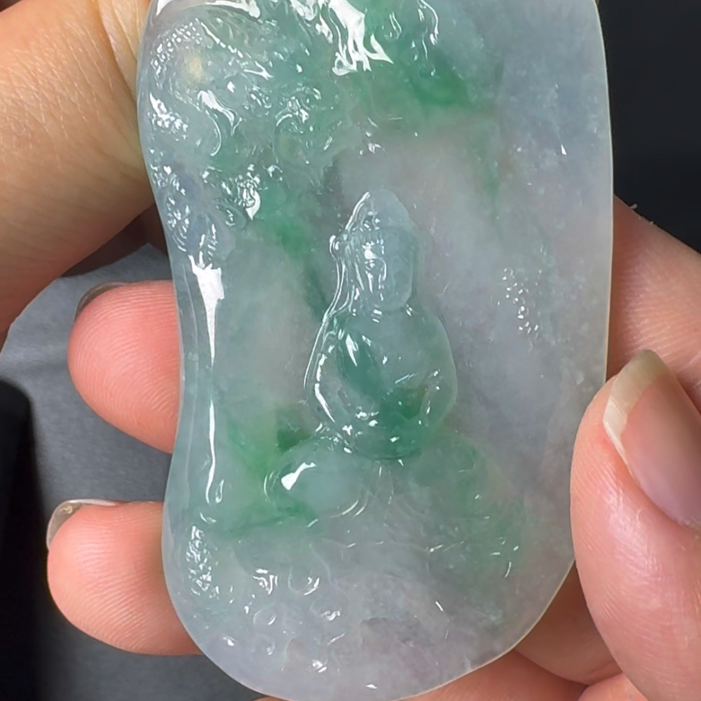 翡翠直播#32 - 翡翠御龍觀音吊墜