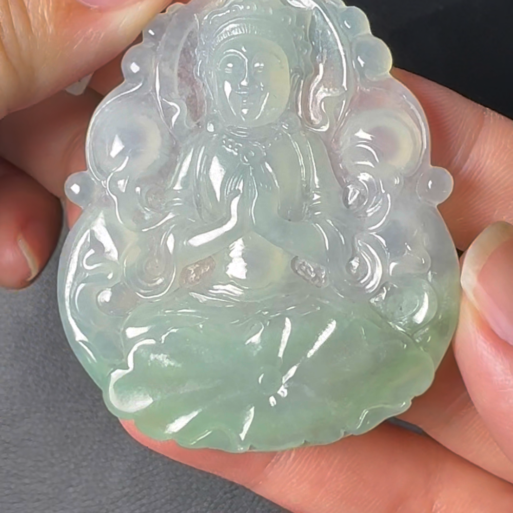 翡翠直播商品#37 - 觀音翡翠吊墜