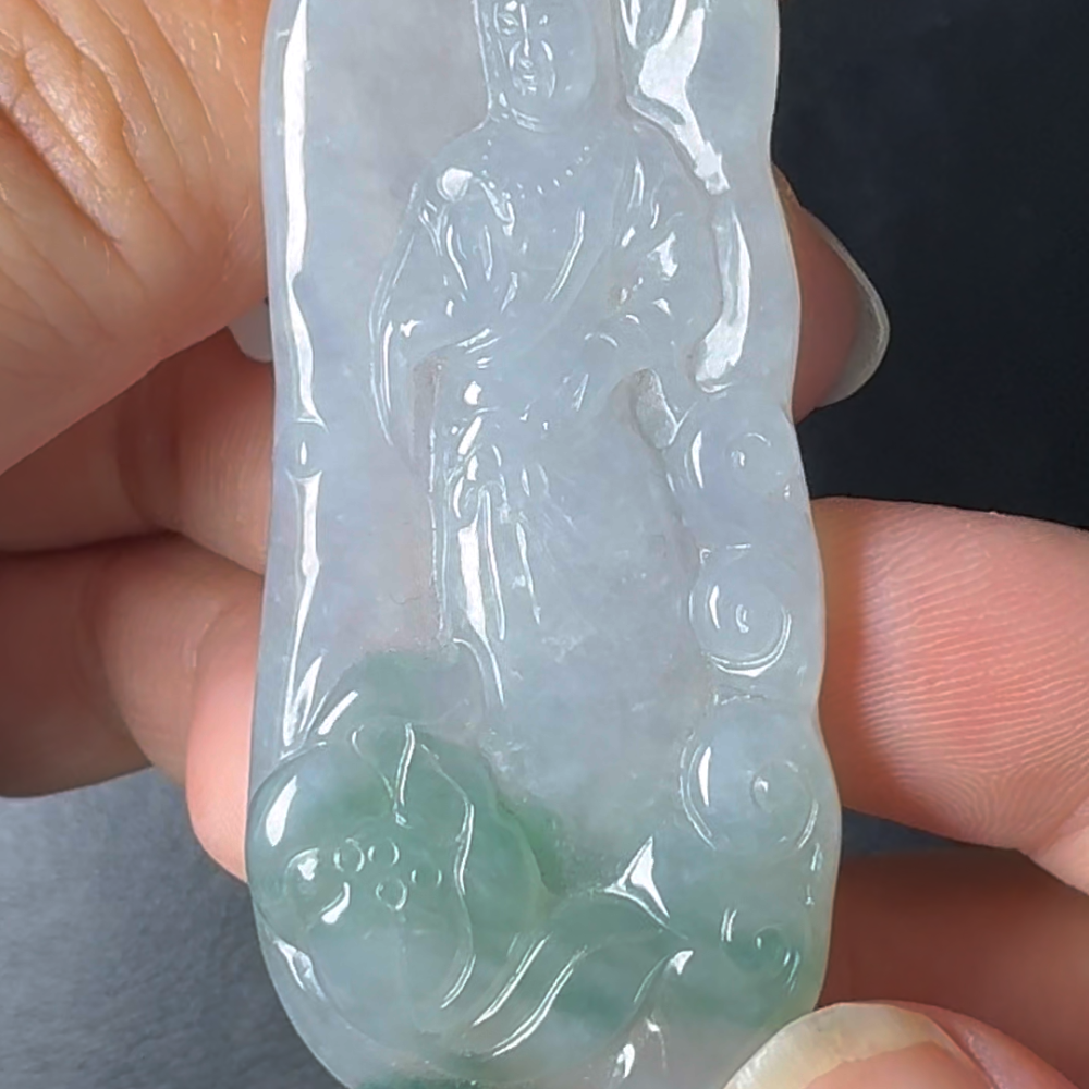 翡翠直播商品#39 - 觀音翡翠吊墜