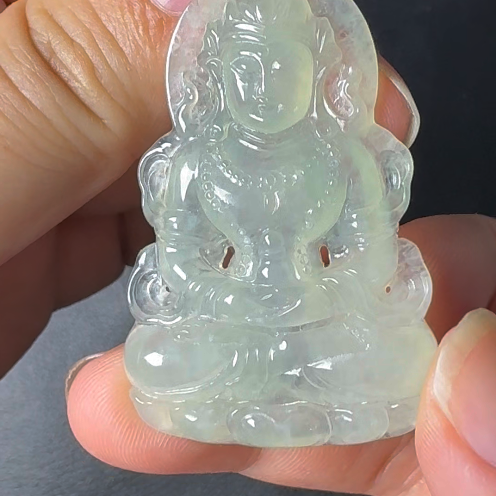 翡翠直播商品#41 - 度母觀音翡翠吊墜