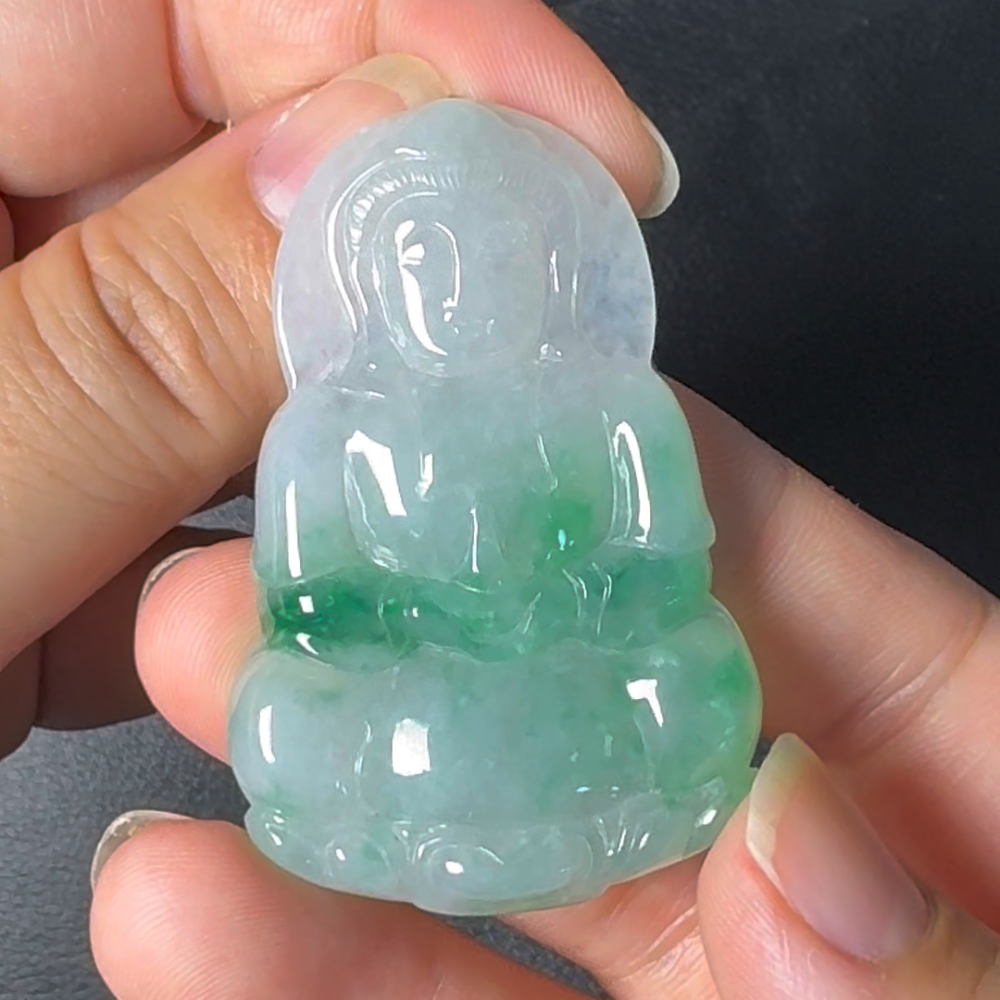 翡翠直播商品#44 - 觀音翡翠吊墜