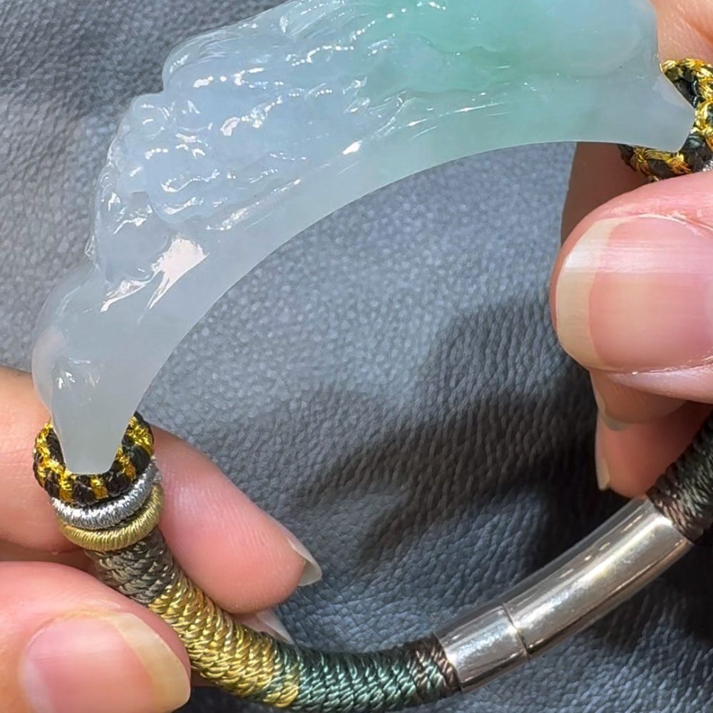 翡翠直播商品#53-翡翠A貨龍勾手牌