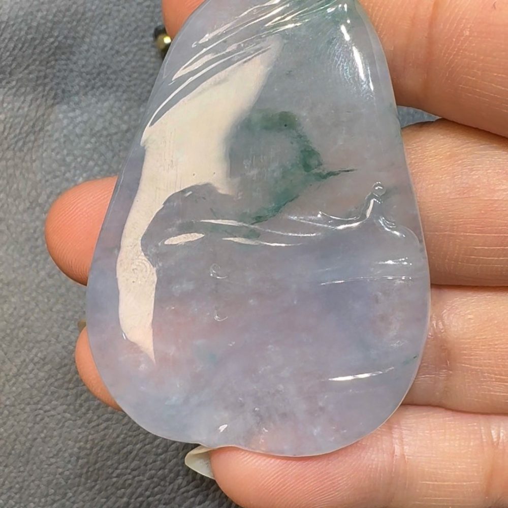 翡翠直播商品#58-翡翠玉器意境悟道翡翠吊墜