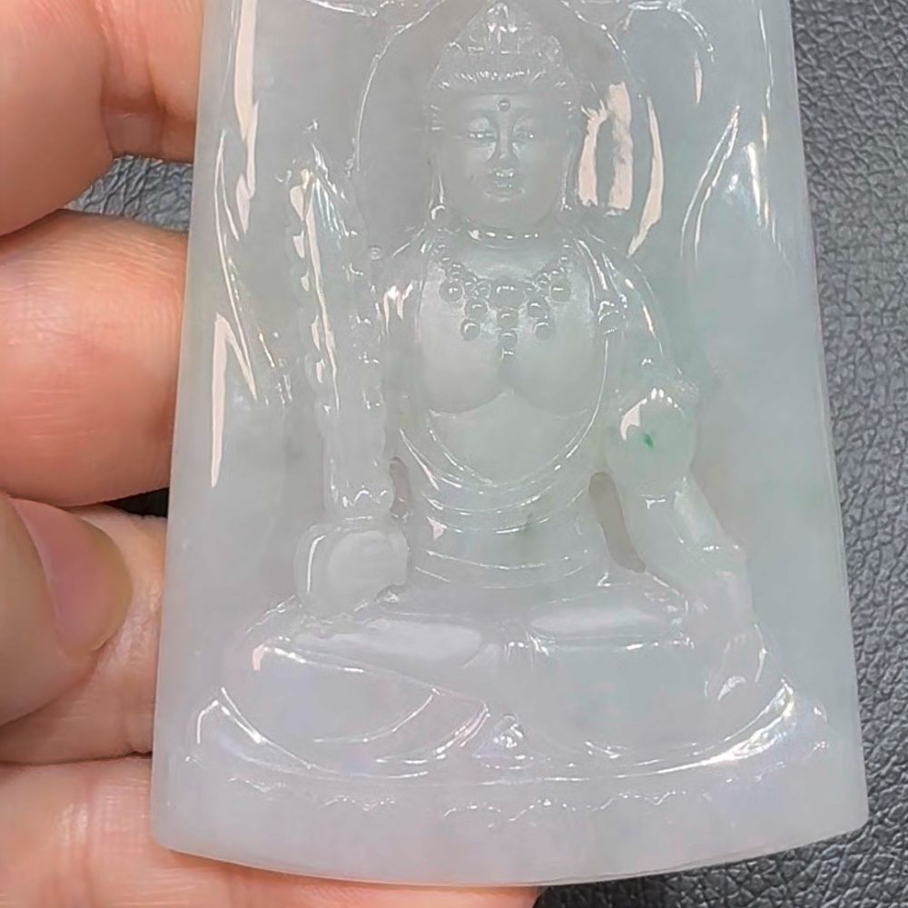 翡翠直播商品#61-翡翠玉器虛空藏菩薩翡翠吊墜