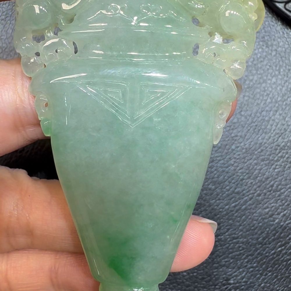 翡翠直播商品#76 - 招財貔貅寶瓶(保平安)翡翠吊墜