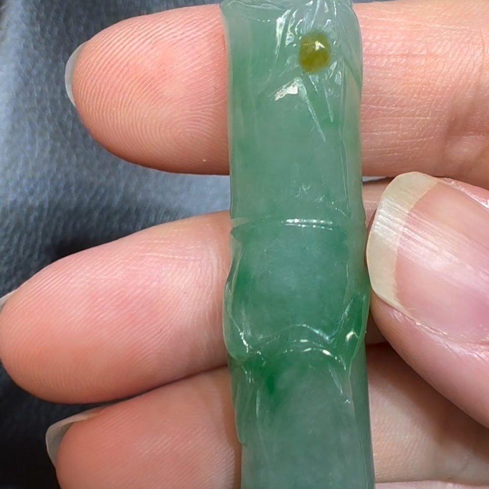 翡翠直播商品#77-翡翠玉器竹節翡翠吊墜