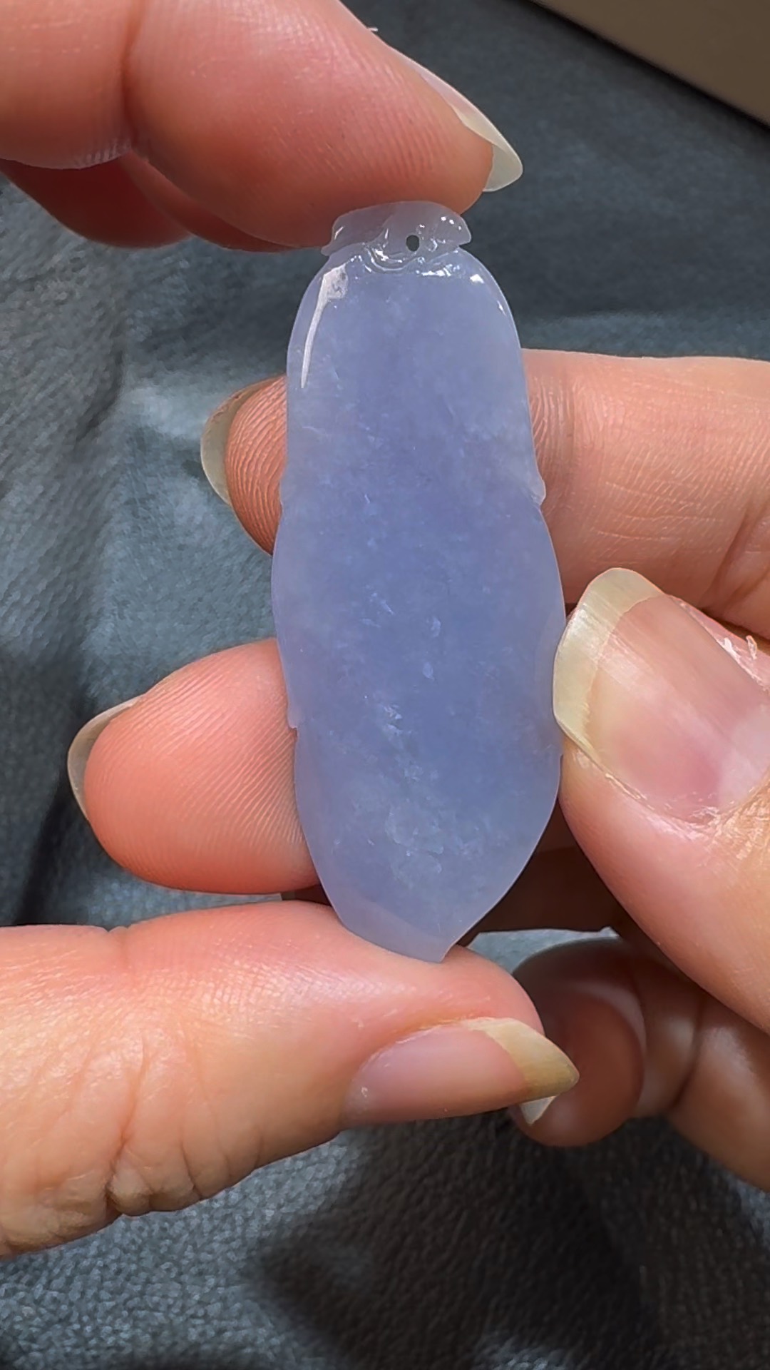 翡翠直播商品#85-天然A級翡翠紫羅蘭樹葉翡翠吊墜 5 翡翠直播商品#85-天然A級翡翠紫羅蘭樹葉翡翠吊墜 - Image 5