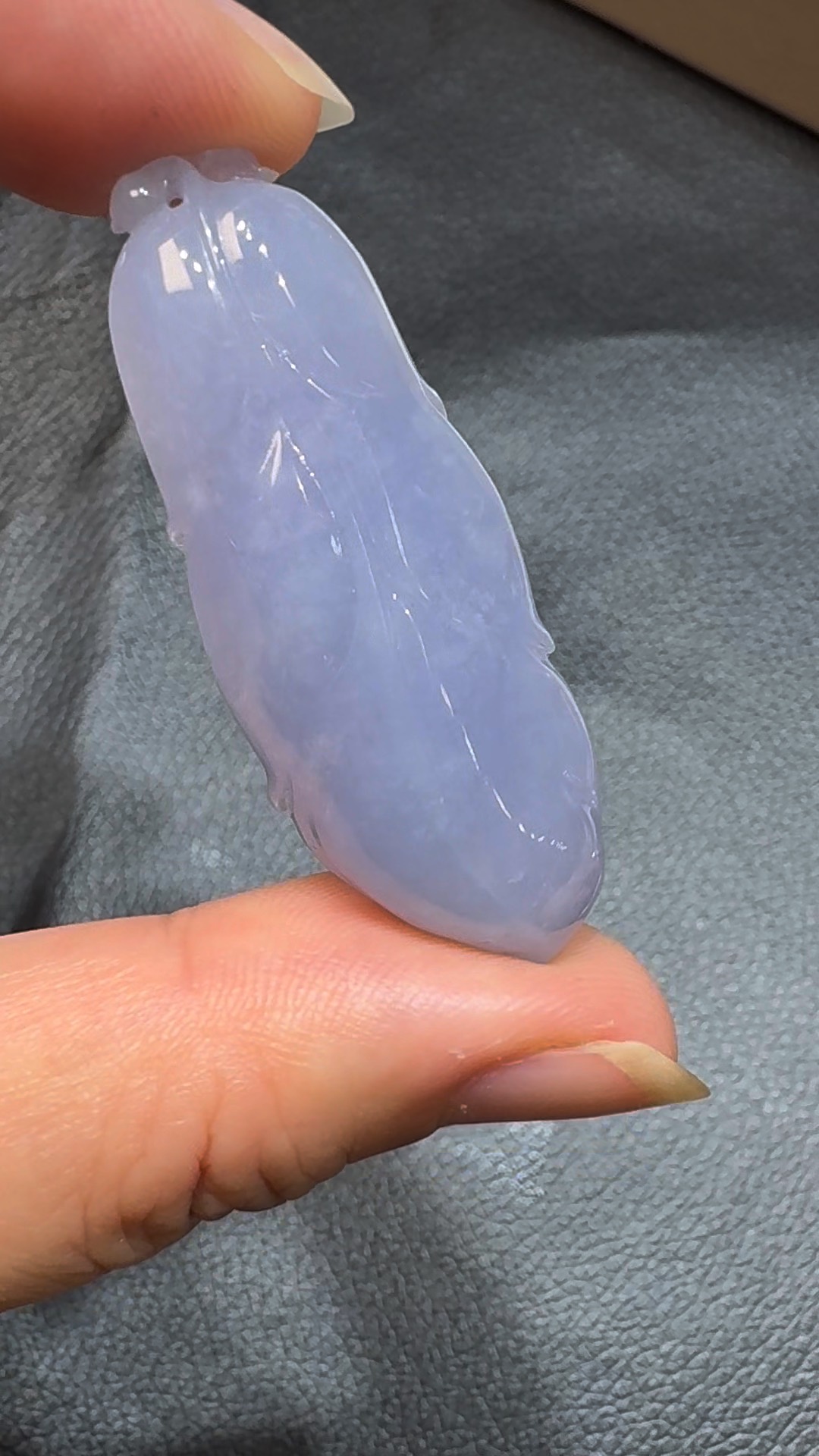 翡翠直播商品#85-天然A級翡翠紫羅蘭樹葉翡翠吊墜 4 翡翠直播商品#85-天然A級翡翠紫羅蘭樹葉翡翠吊墜 - Image 4