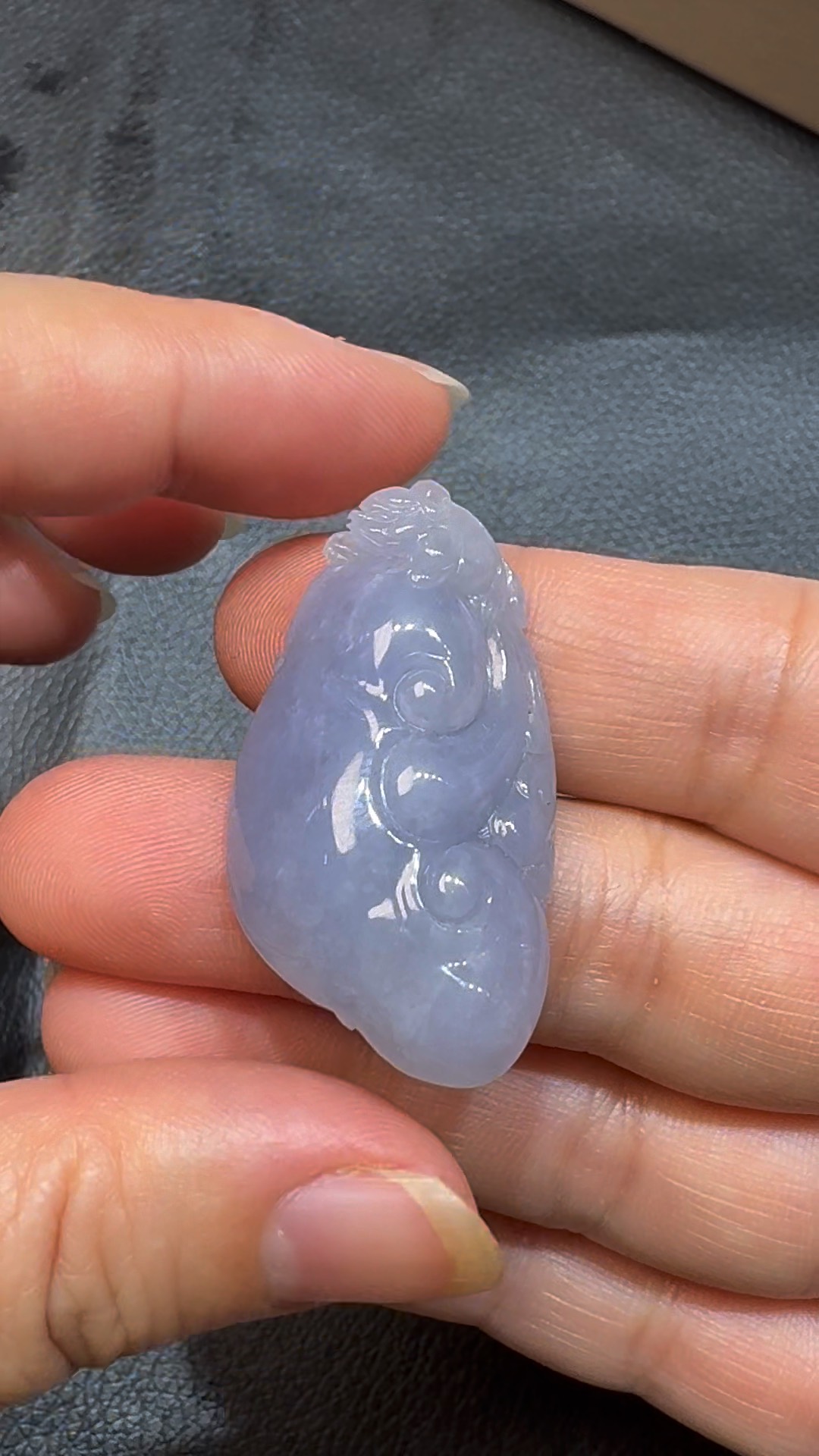 翡翠直播商品#86-天然A級翡翠紫羅蘭如意翡翠吊墜 2 翡翠直播商品#86-天然A級翡翠紫羅蘭如意翡翠吊墜 - Image 2