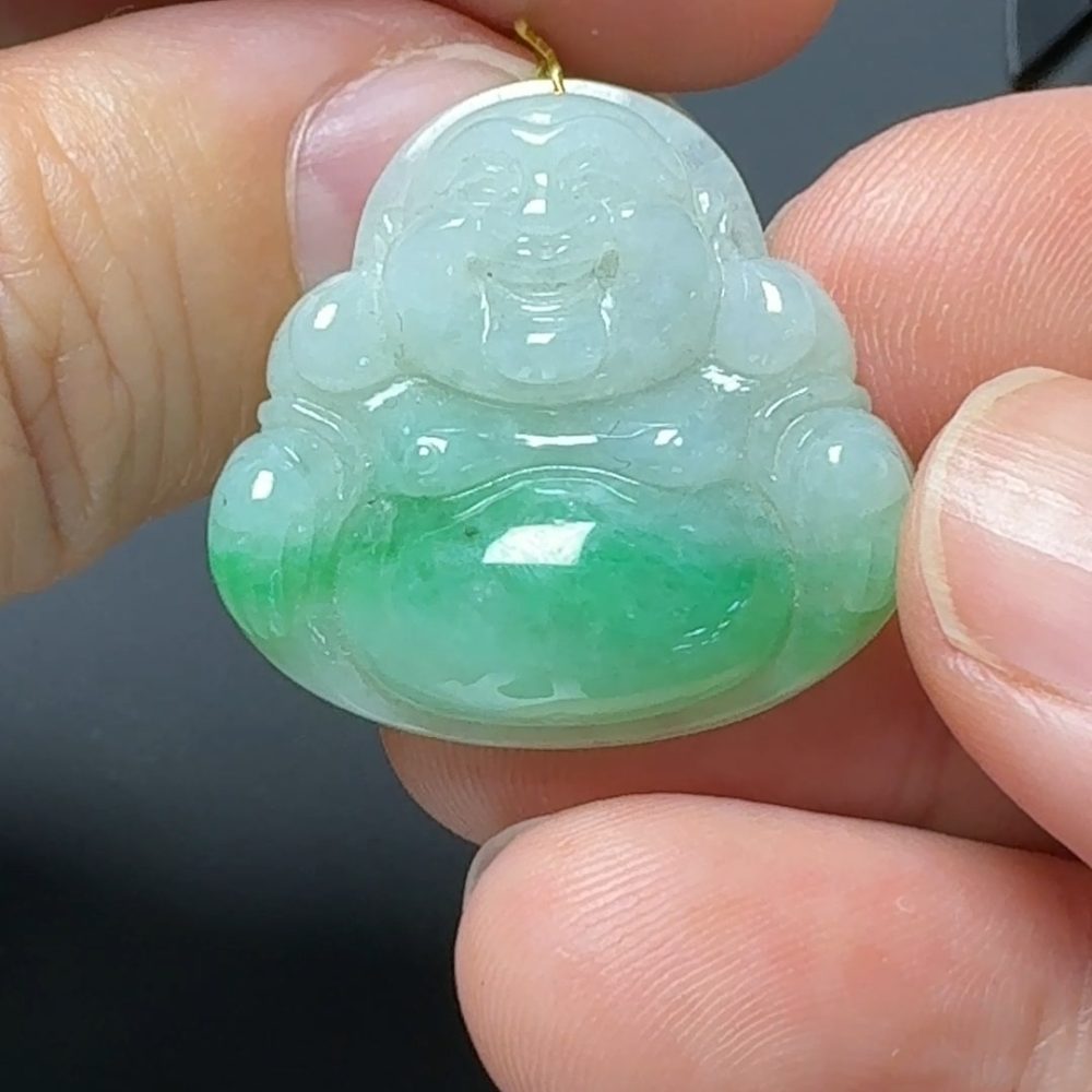 翡翠直播商品121-彌勒佛公翡翠吊墜