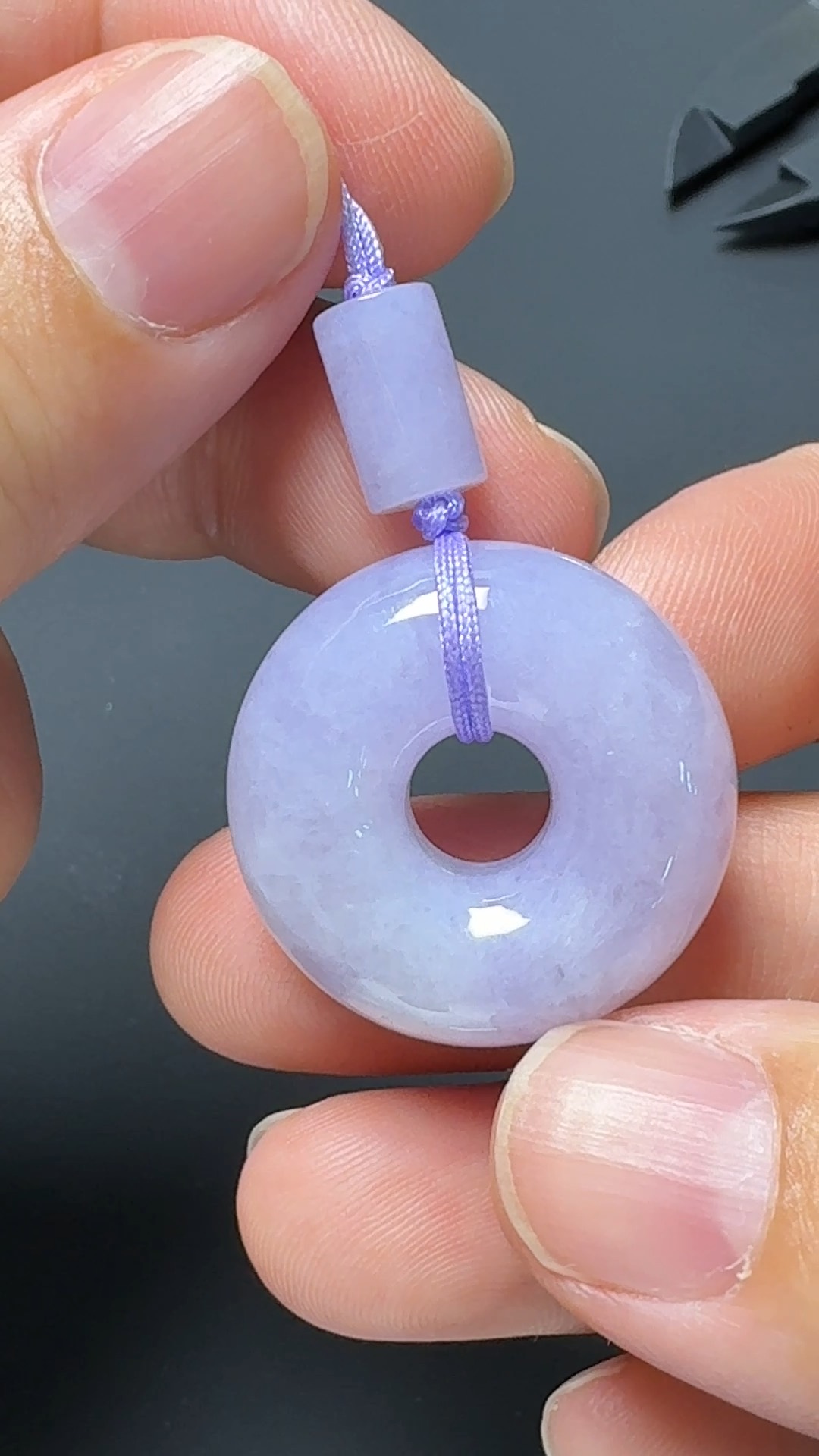 翡翠直播商品#122-紫羅蘭平安扣平安環翡翠吊墜 3 翡翠直播商品#122-紫羅蘭平安扣平安環翡翠吊墜 - Image 3