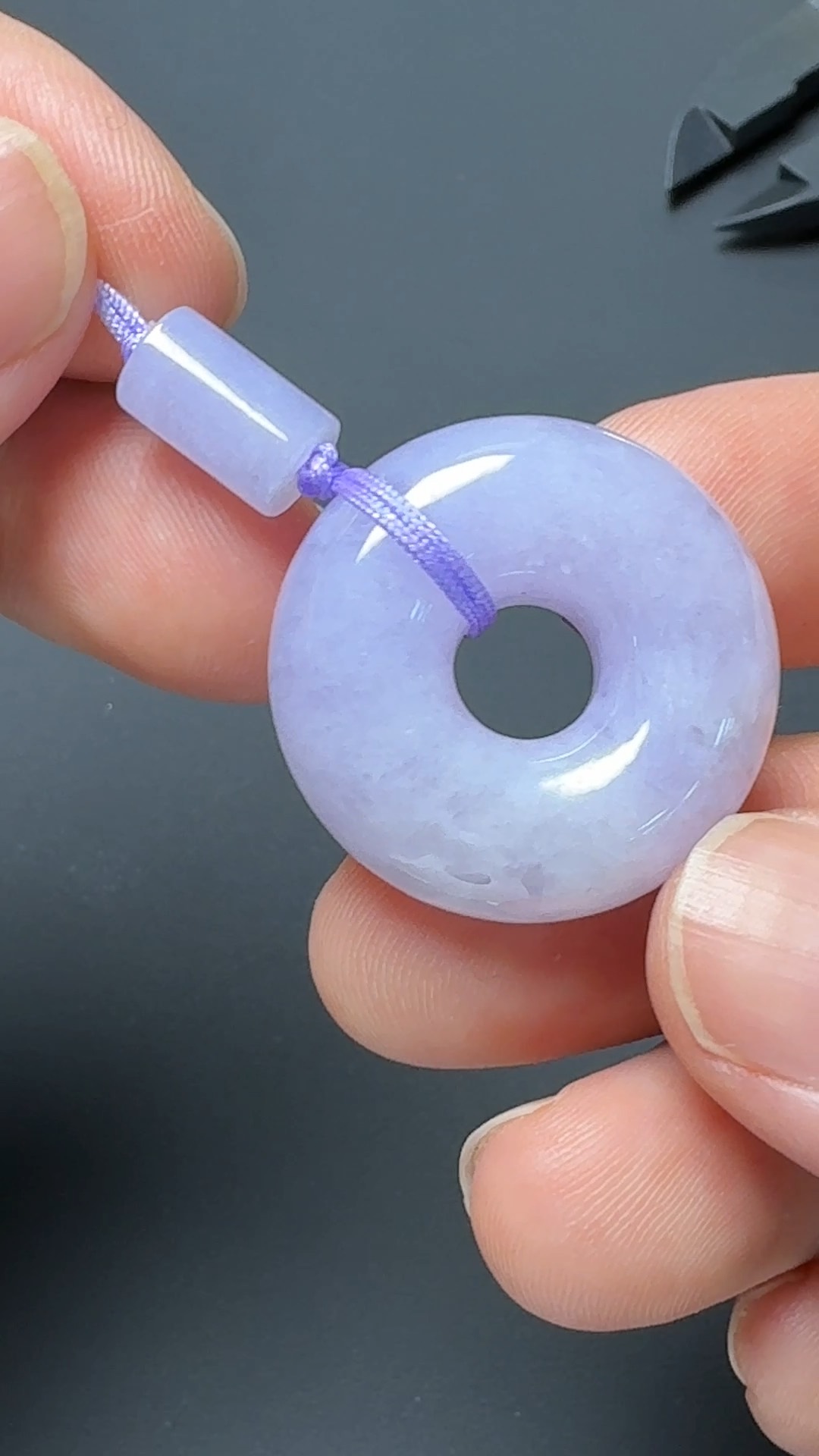 翡翠直播商品#122-紫羅蘭平安扣平安環翡翠吊墜 4 翡翠直播商品#122-紫羅蘭平安扣平安環翡翠吊墜 - Image 4