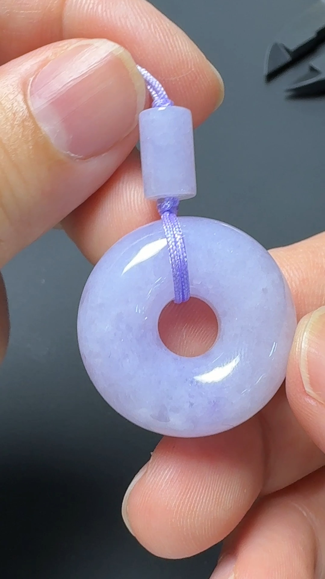 翡翠直播商品#122-紫羅蘭平安扣平安環翡翠吊墜 5 翡翠直播商品#122-紫羅蘭平安扣平安環翡翠吊墜 - Image 5