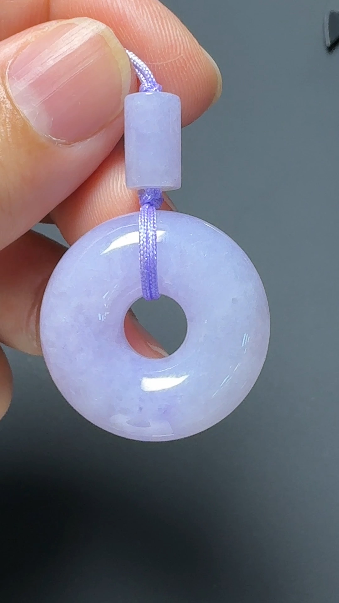 翡翠直播商品#122-紫羅蘭平安扣平安環翡翠吊墜 1 翡翠直播商品#122-紫羅蘭平安扣平安環翡翠吊墜