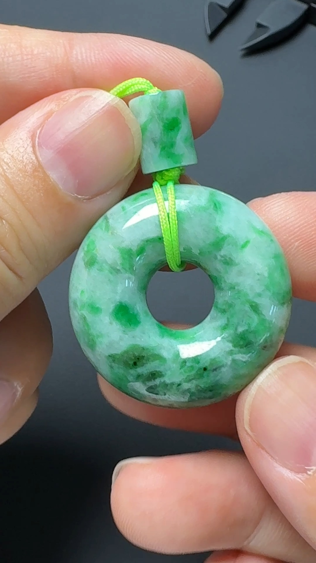 翡翠直播商品#123-花青平安扣平安環翡翠吊墜 2 翡翠直播商品#123-花青平安扣平安環翡翠吊墜 - Image 2