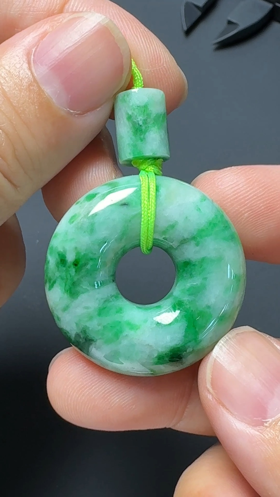 翡翠直播商品#123-花青平安扣平安環翡翠吊墜 4 翡翠直播商品#123-花青平安扣平安環翡翠吊墜 - Image 4