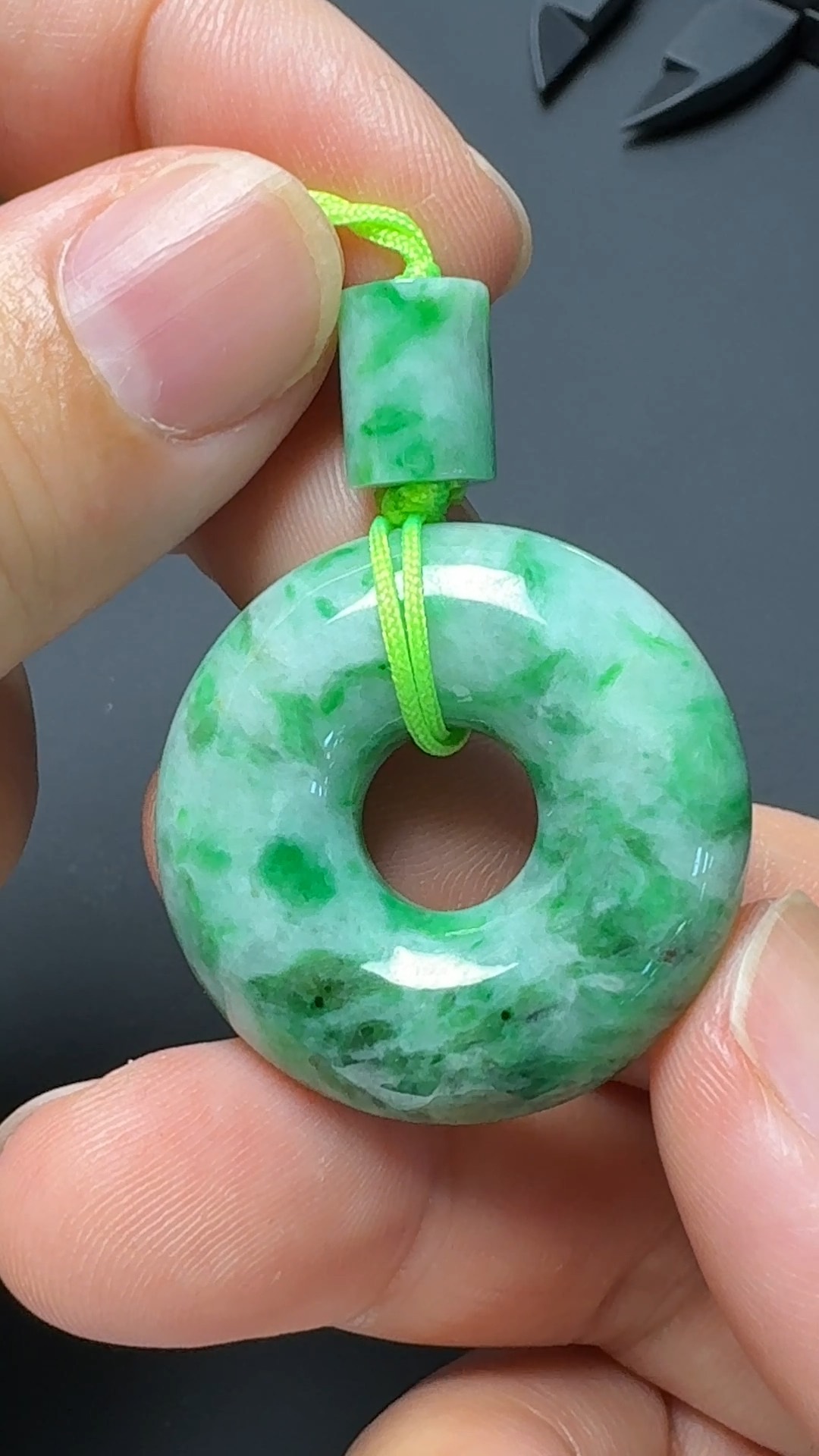 翡翠直播商品#123-花青平安扣平安環翡翠吊墜 5 翡翠直播商品#123-花青平安扣平安環翡翠吊墜 - Image 5