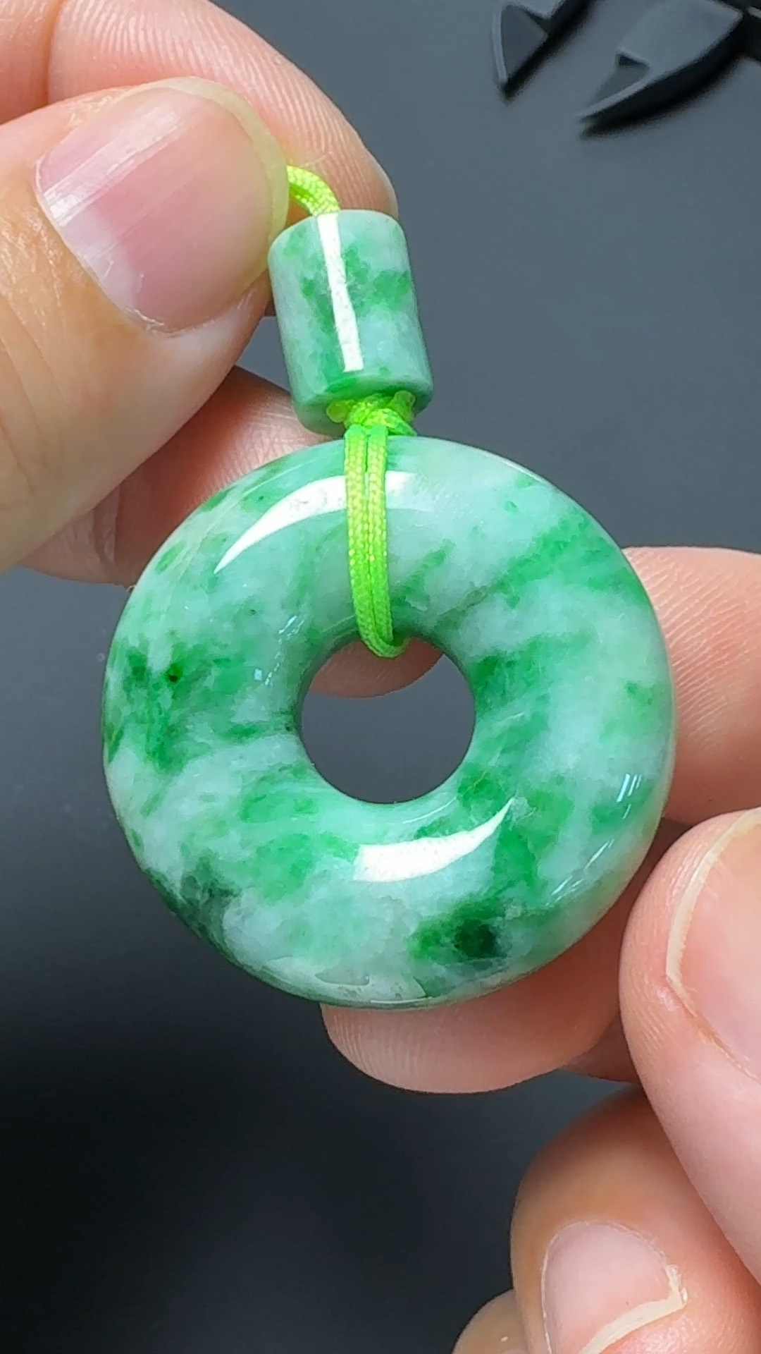 翡翠直播商品#123-花青平安扣平安環翡翠吊墜 6 翡翠直播商品#123-花青平安扣平安環翡翠吊墜 - Image 6