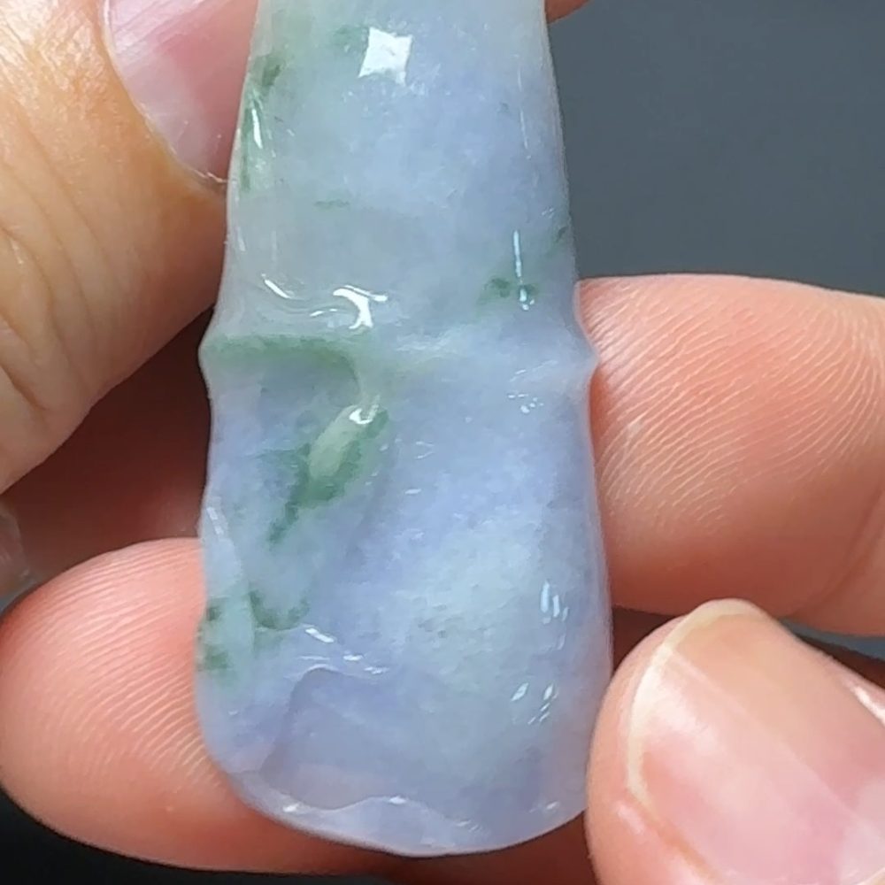 翡翠直播商品#125-紫羅蘭竹節翡翠吊墜