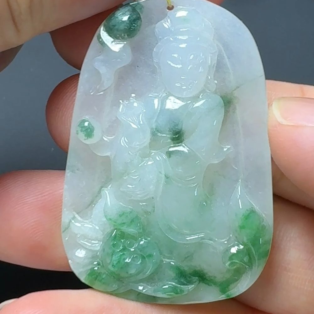 翡翠直播商品#129-觀音翡翠吊墜