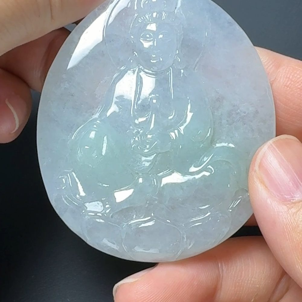 翡翠直播商品#133-自在觀音翡翠吊墜