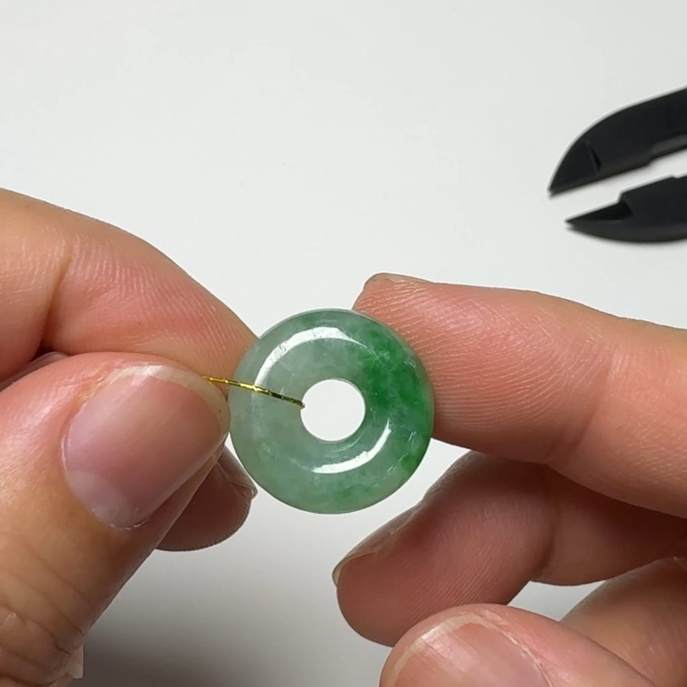 翡翠直播商品#138-平安小扣平安環翡翠吊墜