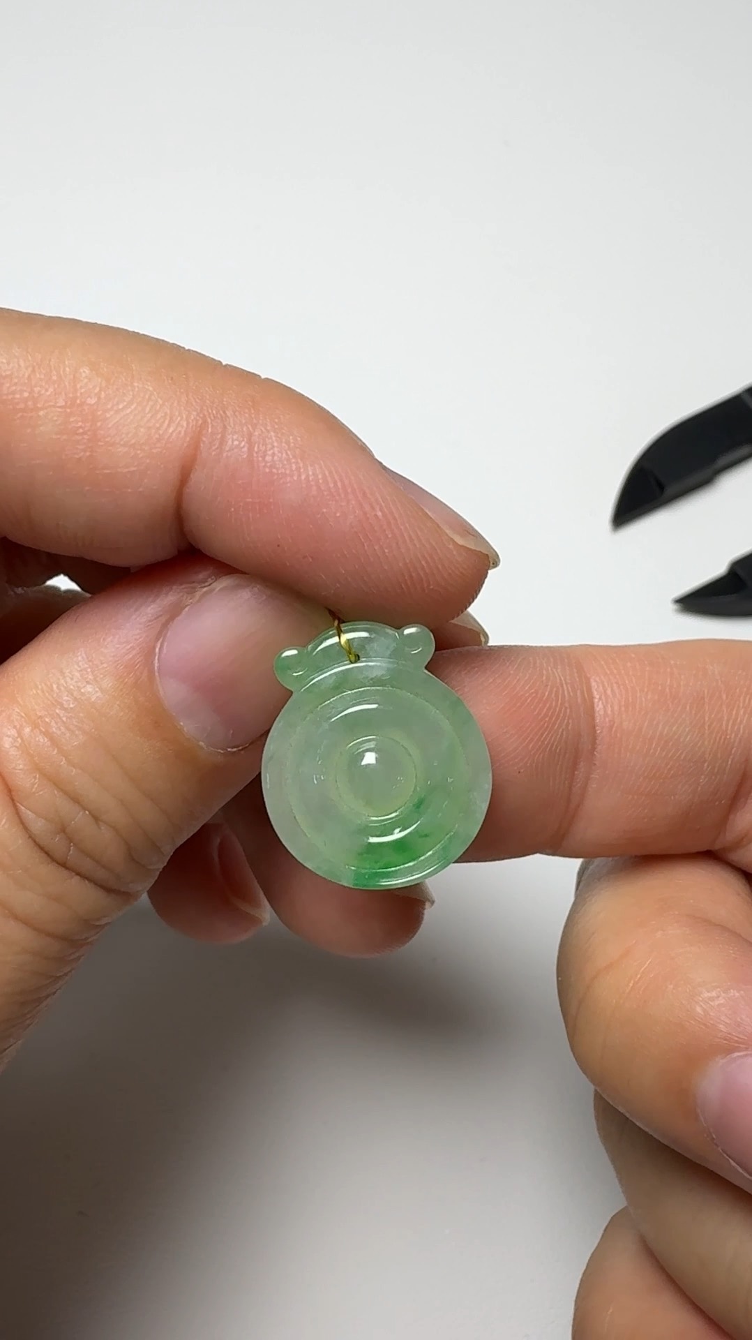 翡翠直播商品#141-仿古平安扣懷古翡翠吊墜 3 翡翠直播商品#141-仿古平安扣懷古翡翠吊墜 - Image 3