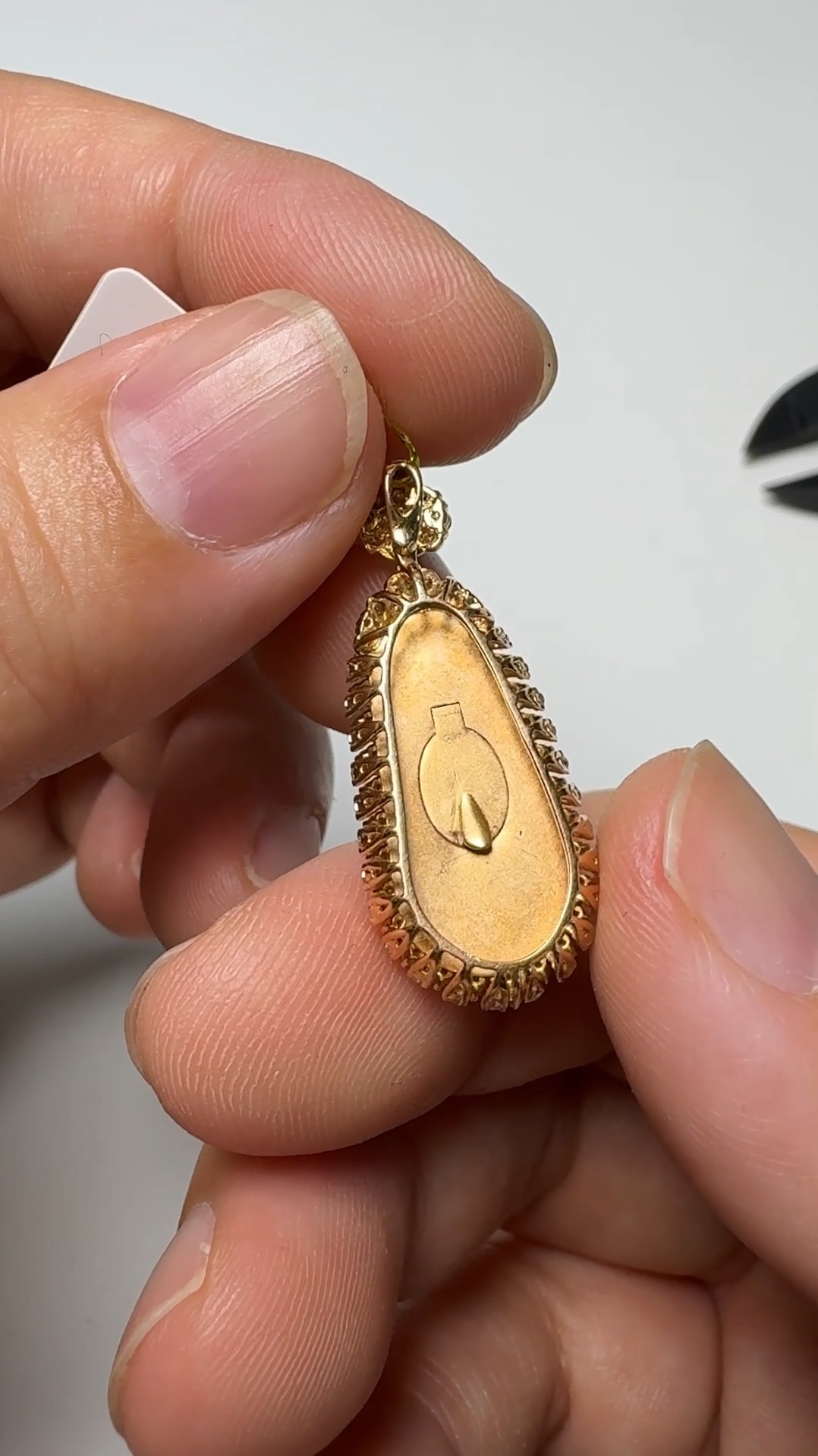 翡翠直播商品#146-18K玫瑰金鑽石福豆翡翠吊墜 8 翡翠直播商品#146-18K玫瑰金鑽石福豆翡翠吊墜 - Image 8