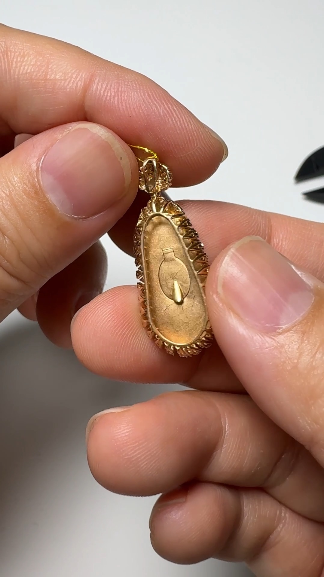 翡翠直播商品#146-18K玫瑰金鑽石福豆翡翠吊墜 9 翡翠直播商品#146-18K玫瑰金鑽石福豆翡翠吊墜 - Image 9