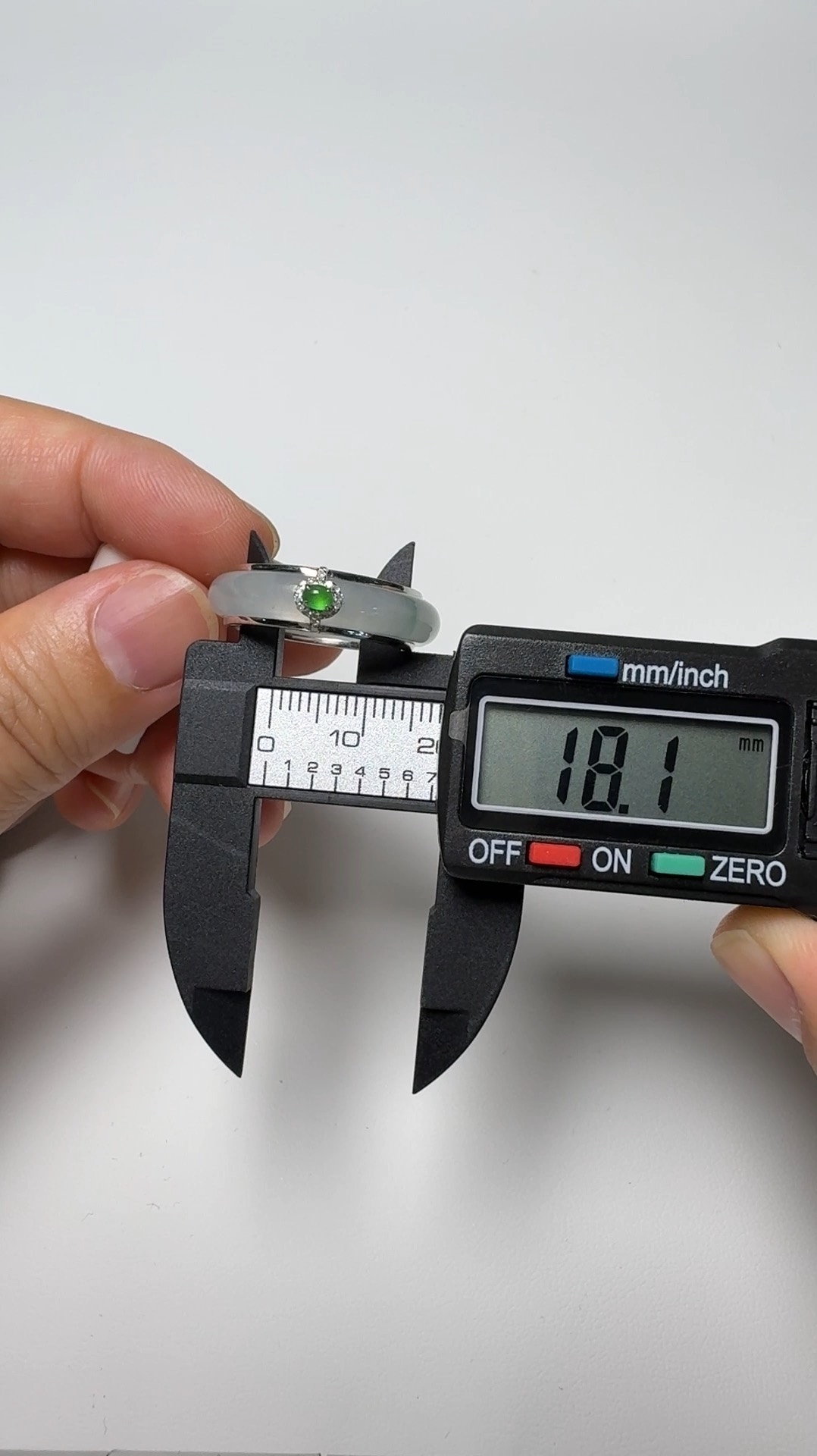 翡翠直播商品#147-18K白金套翡翠戒指 6 翡翠直播商品#147-18K白金套翡翠戒指 - Image 6