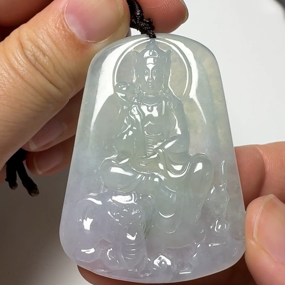 翡翠直播商品#155-普賢菩薩翡翠吊墜