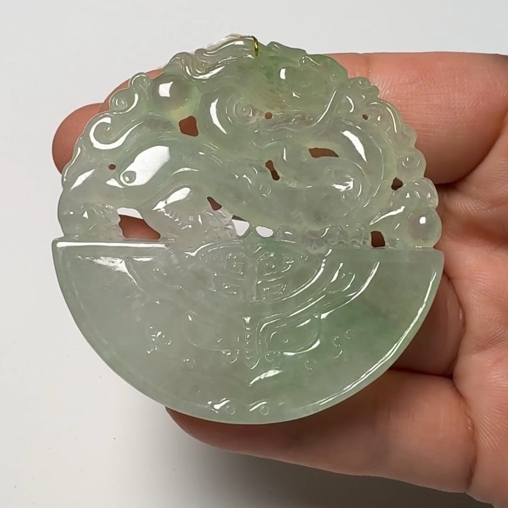 翡翠直播商品#156-龍牌翡翠吊墜