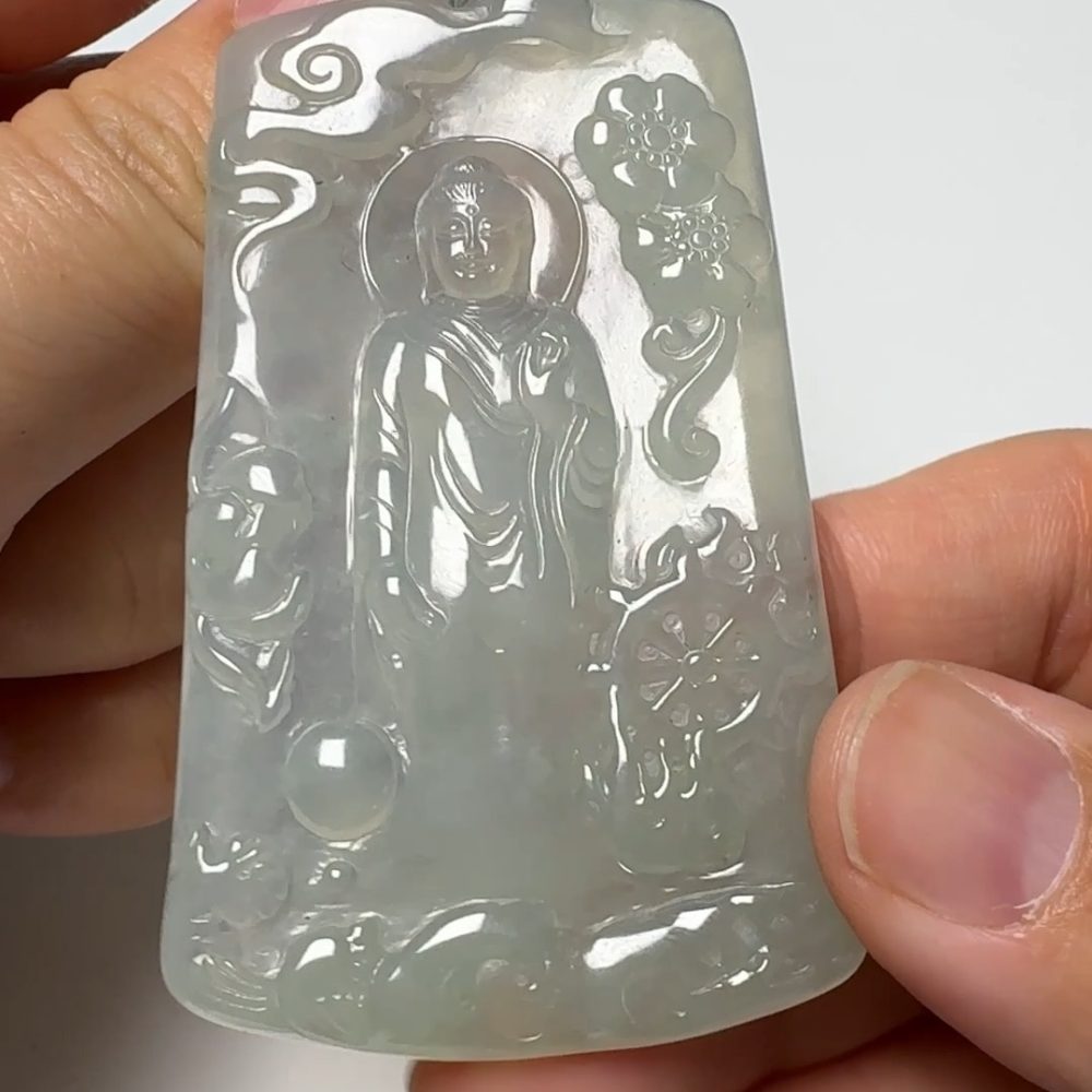 翡翠直播商品#157-大日如來佛祖翡翠吊墜