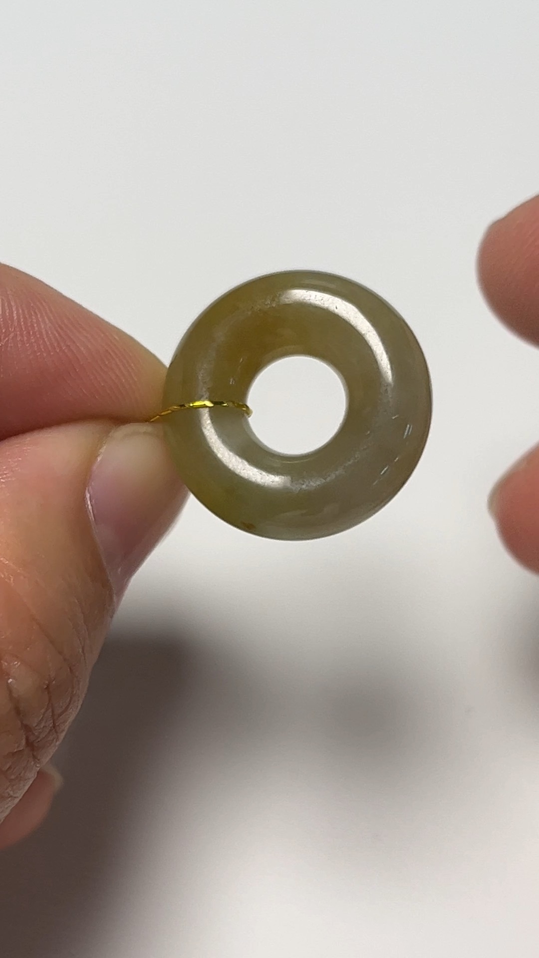 翡翠直播商品#164-黃翡平安扣平安環翡翠吊墜 2 翡翠直播商品#164-黃翡平安扣平安環翡翠吊墜 - Image 2
