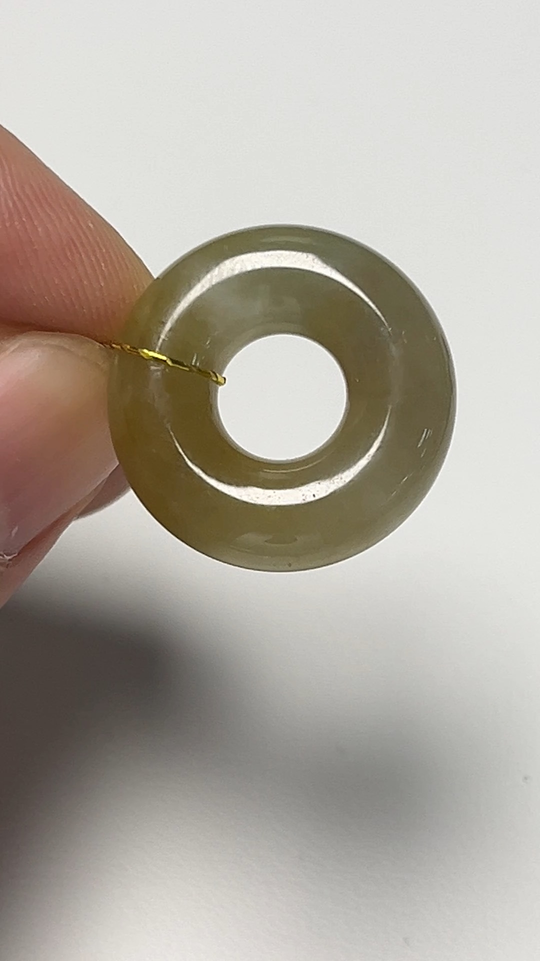 翡翠直播商品#164-黃翡平安扣平安環翡翠吊墜 6 翡翠直播商品#164-黃翡平安扣平安環翡翠吊墜 - Image 6