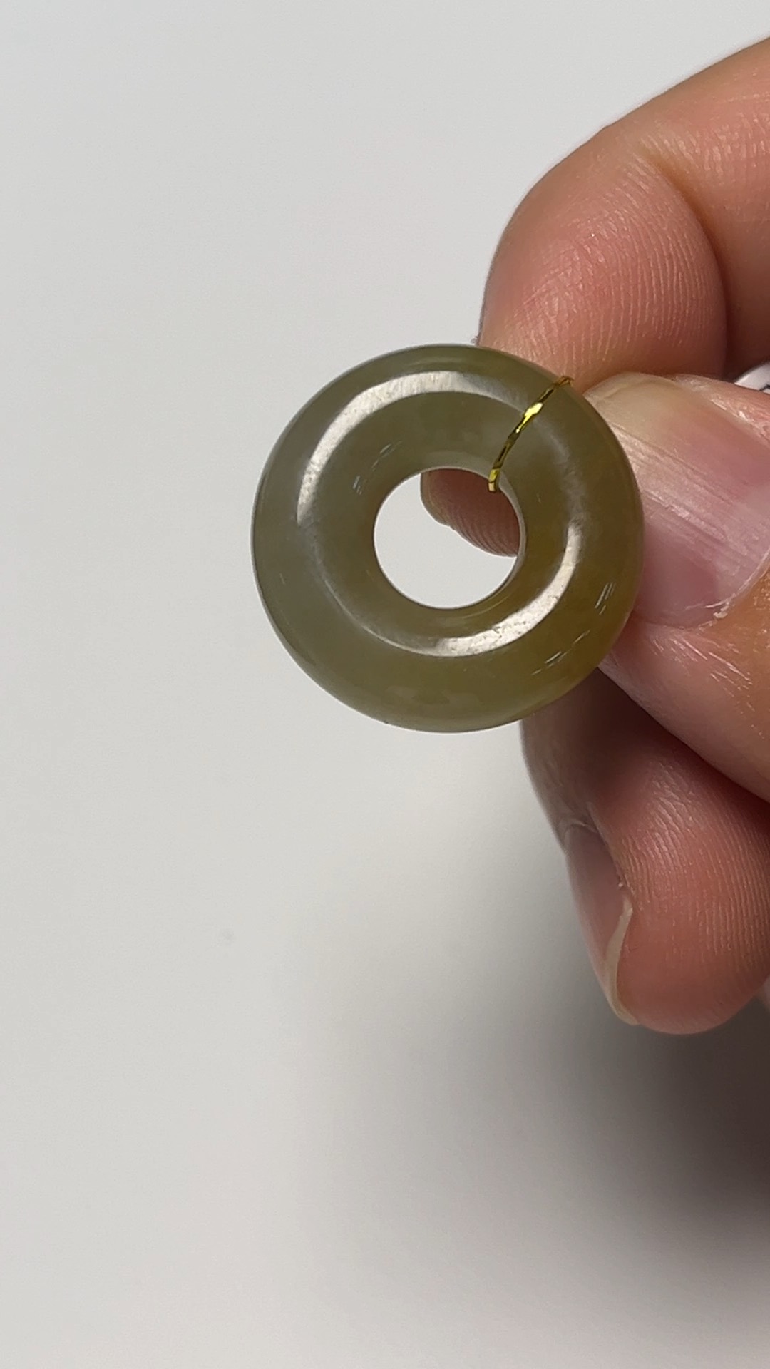 翡翠直播商品#164-黃翡平安扣平安環翡翠吊墜 7 翡翠直播商品#164-黃翡平安扣平安環翡翠吊墜 - Image 7