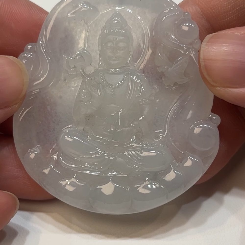 翡翠直播商品#178-觀音/大勢至菩薩翡翠吊墜