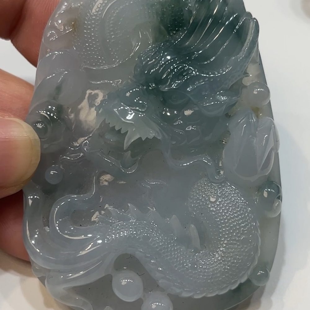 翡翠直播商品#180-翡翠龍牌吊墜