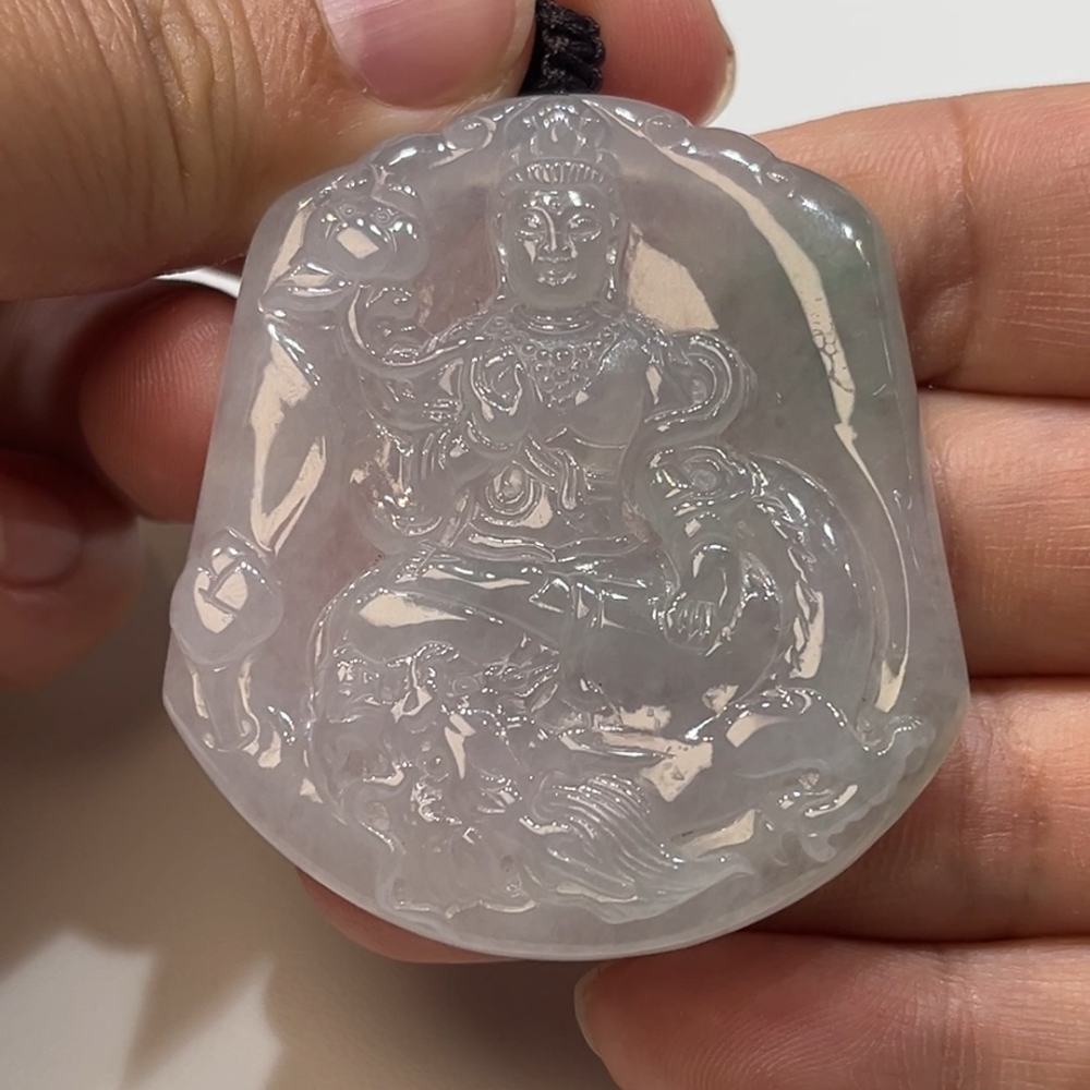 翡翠直播商品#192-翡翠乘龍觀音吊墜