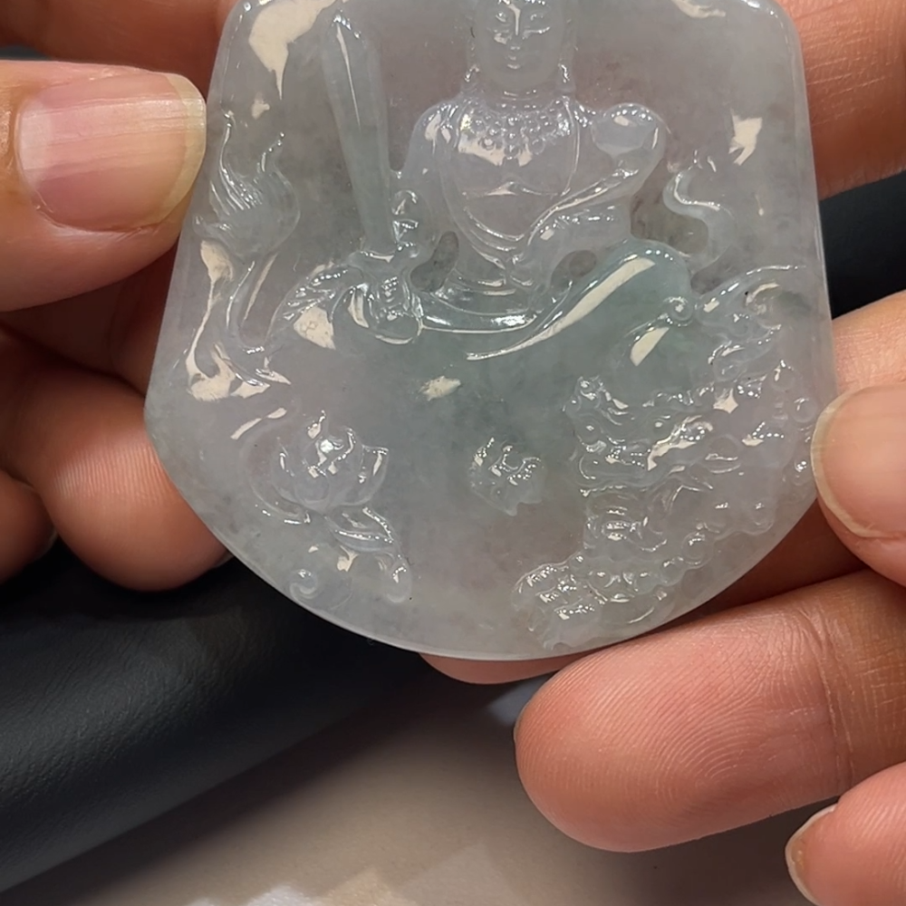 翡翠直播商品#200-文殊師利菩薩翡翠吊墜