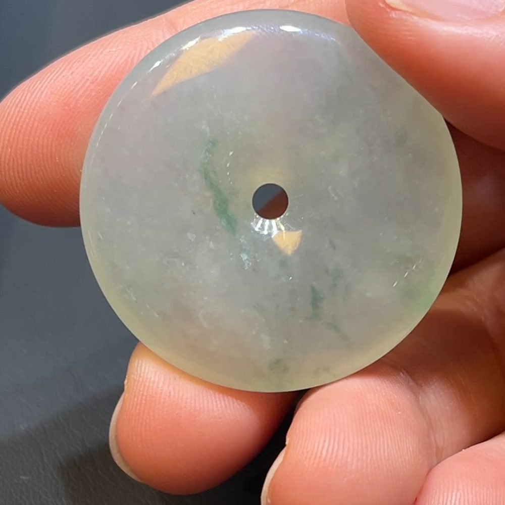 翡翠直播商品#217-平安扣玉扣翡翠吊墜