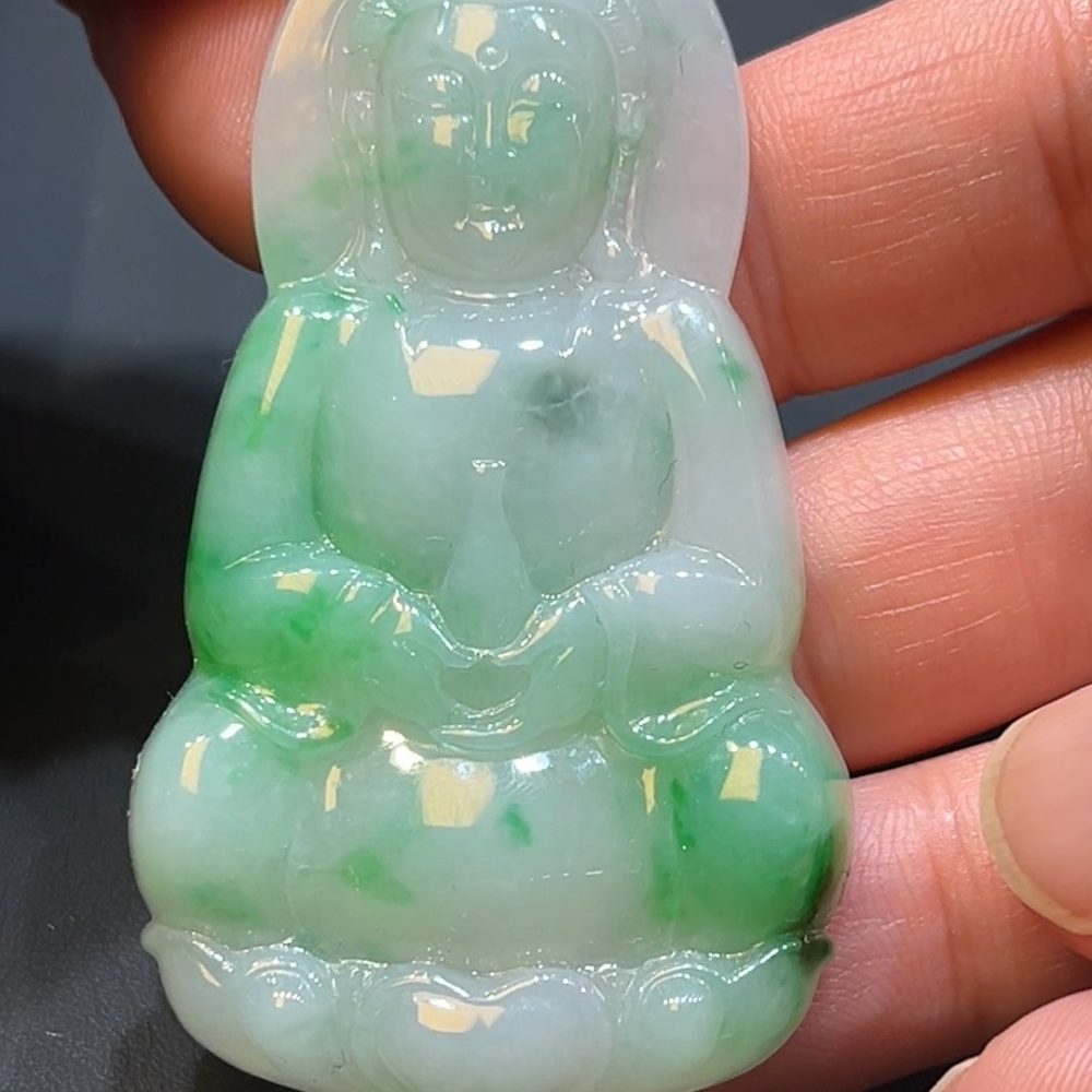 翡翠直播商品#218-翡翠玉器觀音吊墜