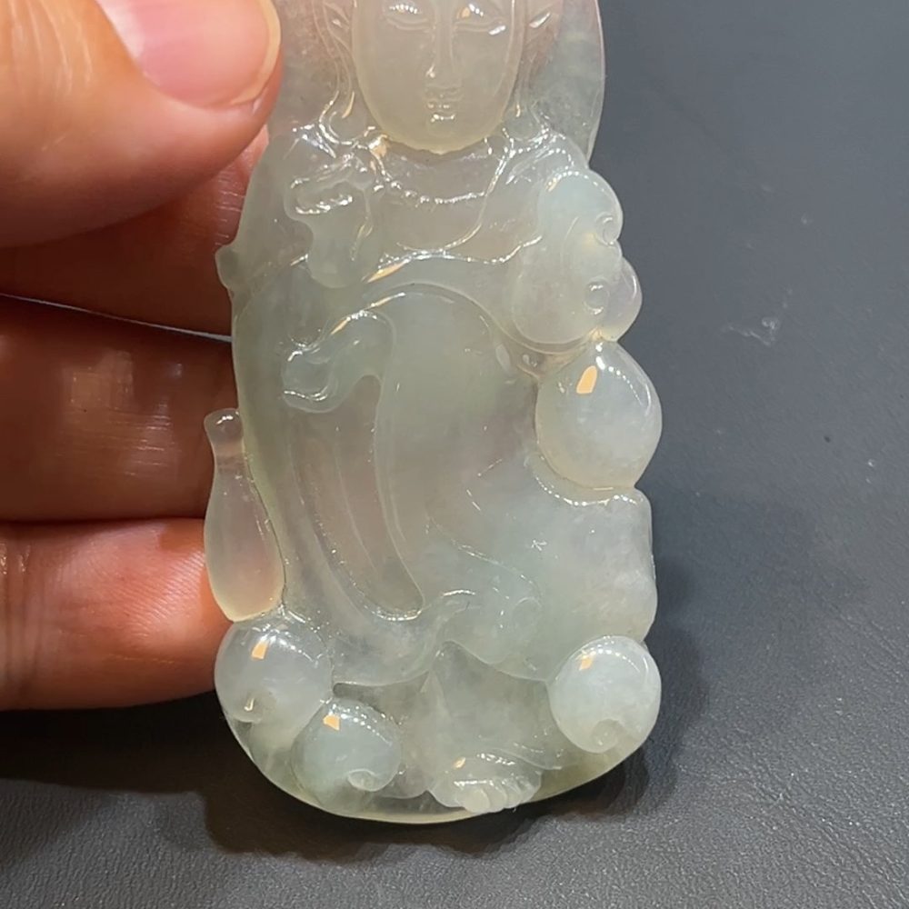 翡翠直播商品#219-翡翠玉器觀音吊墜