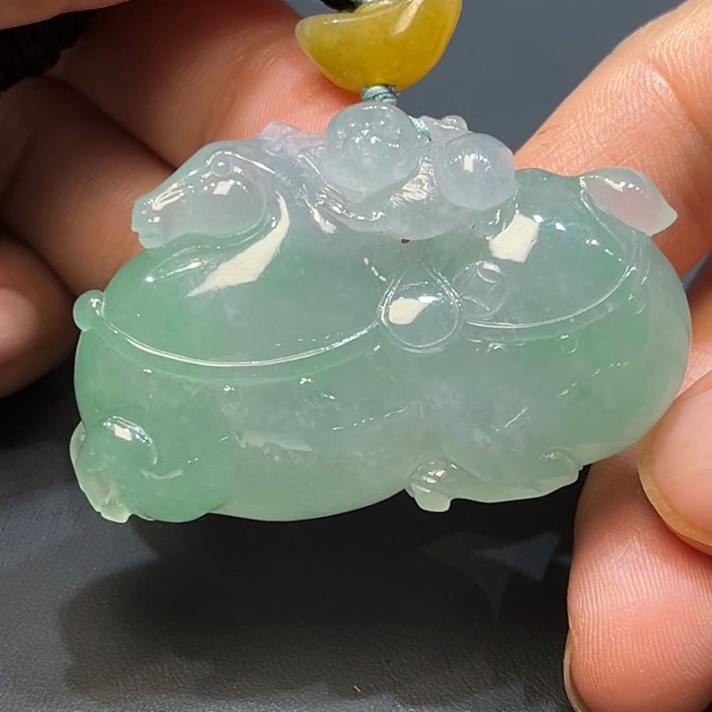 翡翠直播商品#228-唐馬馬上封侯馬上有錢吊墜