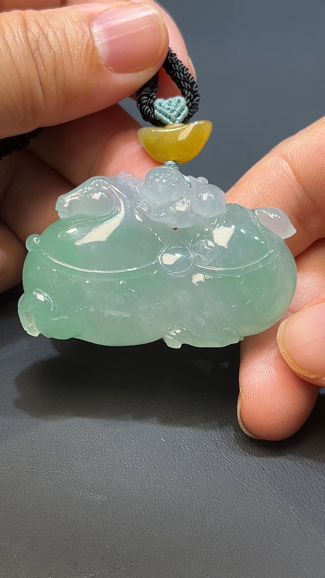 翡翠直播商品#228-唐馬馬上封侯馬上有錢吊墜 3 翡翠直播商品#228-唐馬馬上封侯馬上有錢吊墜 - Image 3