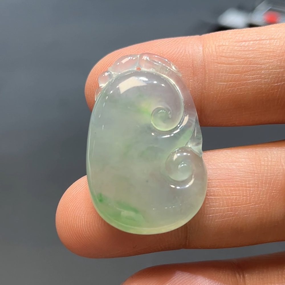 翡翠玉器天然A級翡翠如意吊墜 翡翠直播商品#243