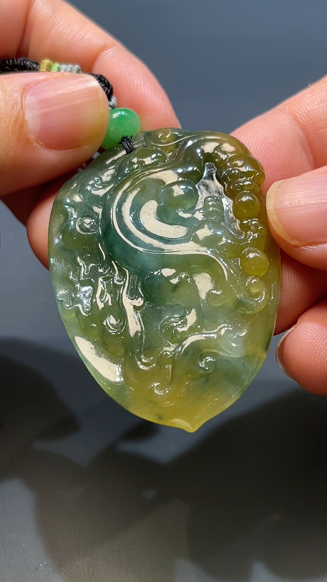 翡翠玉器天然A級翡翠雙彩仿古吊墜 翡翠直播#245 2 翡翠玉器天然A級翡翠雙彩仿古吊墜 翡翠直播#245 - Image 2