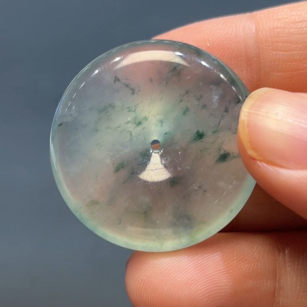 翡翠玉器天然A級翡翠冰種平安扣玉扣吊墜 翡翠直播#246